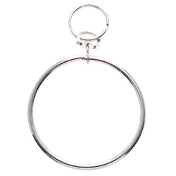 Oversized Loop Split-Ring-Keychain Silver-Tone