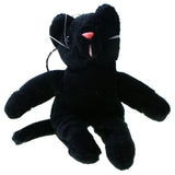 Stuffed Animal Kitty Cat Split-Ring-Keychain Black/Pink