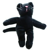 Stuffed Animal Kitty Cat Split-Ring-Keychain Black/Pink