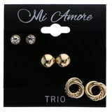 Mi Amore Knot Stud-Earrings Gold-Tone
