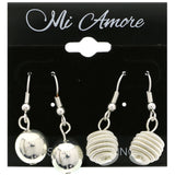 Mi Amore Multiple-Earring-Set Silver-Tone