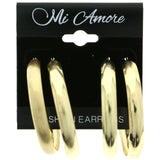 Mi Amore Multiple-Earring-Set Gold-Tone