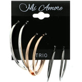 Mi Amore Multiple-Earring-Set Silver-Tone/Gold-Tone