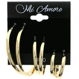 Mi Amore Multiple-Earring-Set Gold-Tone