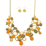 Mi Amore Necklace-Earring-Set Multicolor/Gold-Tone