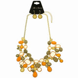 Mi Amore Necklace-Earring-Set Multicolor/Gold-Tone