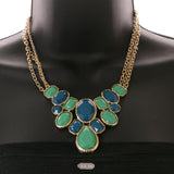 Mi Amore Necklace-Earring-Set Blue/Green