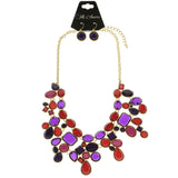 Mi Amore Necklace-Earring-Set Multicolor/Gold-Tone