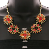 Mi Amore Necklace-Earring-Set Multicolor/Gold-Tone