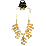 Mi Amore Necklace-Earring-Set Gray/Orange