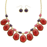 Mi Amore Necklace-Earring-Set Multicolor/Gold-Tone