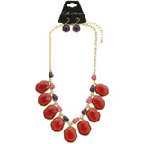 Mi Amore Necklace-Earring-Set Multicolor/Gold-Tone