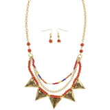 Mi Amore Necklace-Earring-Set Multicolor/Gold-Tone