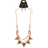 Mi Amore Necklace-Earring-Set Multicolor/Gold-Tone