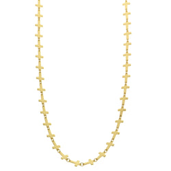 Mi Amore Cross Long-Necklace Gold-Tone
