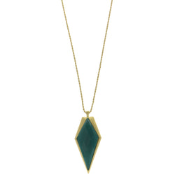 Mi Amore Pendant-Necklace Green/Gold-Tone