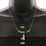 Mi Amore Arrow Pendant-Necklace Gold-Tone/Gray