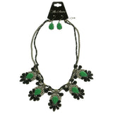 Mi Amore Necklace-Earring-Set Black/Green