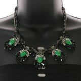 Mi Amore Necklace-Earring-Set Black/Green