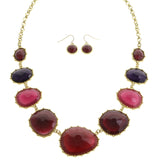 Mi Amore Necklace-Earring-Set Multicolor/Gold-Tone