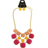 Mi Amore Necklace-Earring-Set Multicolor/Gold-Tone