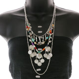 Mi Amore Necklace-Earring-Set Multicolor/Silver-Tone