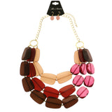 Mi Amore Necklace-Earring-Set Multicolor/Gold-Tone