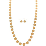 Mi Amore Necklace-Earring-Set Orange/Gold-Tone