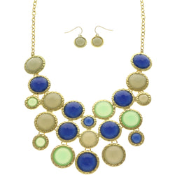 Mi Amore Necklace-Earring-Set Multicolor/Gold-Tone