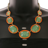 Mi Amore Necklace-Earring-Set Green/Orange