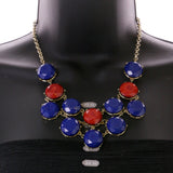 Mi Amore Necklace-Earring-Set Blue/Red
