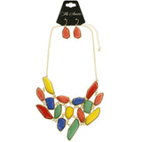 Mi Amore Necklace-Earring-Set Multicolor/Gold-Tone