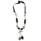 Mi Amore Butterfly Flowers Statement-Necklace Multicolor & Black