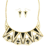 Mi Amore Necklace-Earring-Set Multicolor/Gold-Tone