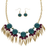 Mi Amore Necklace-Earring-Set Multicolor/Gold-Tone