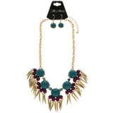 Mi Amore Necklace-Earring-Set Multicolor/Gold-Tone