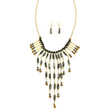 Mi Amore Necklace-Earring-Set Multicolor/Gold-Tone