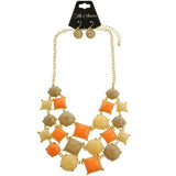 Mi Amore Necklace-Earring-Set Multicolor/Gold-Tone