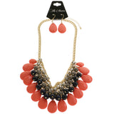 Mi Amore Necklace-Earring-Set Multicolor/Gold-Tone