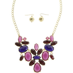 Mi Amore Necklace-Earring-Set Multicolor/Gold-Tone