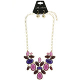 Mi Amore Necklace-Earring-Set Multicolor/Gold-Tone