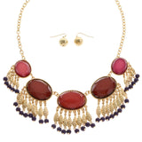 Mi Amore Necklace-Earring-Set Multicolor/Gold-Tone