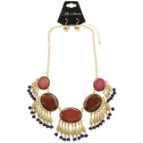 Mi Amore Necklace-Earring-Set Multicolor/Gold-Tone