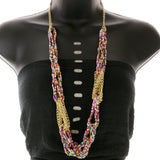 Mi Amore Necklace-Earring-Set Multicolor/Gold-Tone