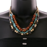 Mi Amore Necklace-Earring-Set Multicolor/Gold-Tone