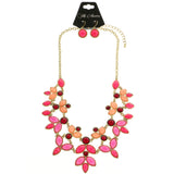 Mi Amore Necklace-Earring-Set Multicolor/Gold-Tone