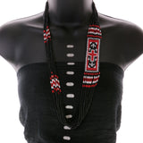 Mi Amore Necklace-Earring-Set Black/Red