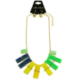 Mi Amore Necklace-Earring-Set Multicolor/Gold-Tone