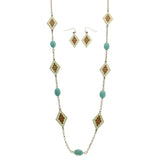 Mi Amore Necklace-Earring-Set Multicolor/Silver-Tone