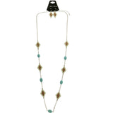 Mi Amore Necklace-Earring-Set Multicolor/Silver-Tone